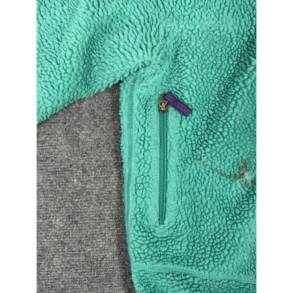 Vintage Patagonia Retro-X Deep Pile Fleece Jacket Girls Kids Sz M 10 Youth Teal